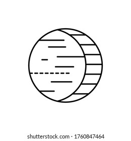 moon, satellite concept line icon. Simple element illustration. moon, satellite concept outline symbol design from space set. Can be used for web and mobile