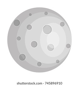 moon satellite isolated icon