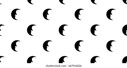 Moon seamless vector pattern