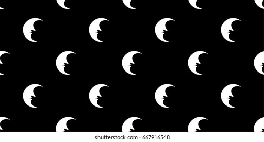 Moon seamless vector pattern