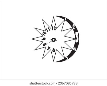 moon shape clock for business