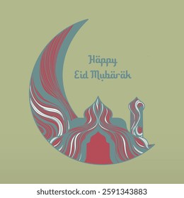 moon shape Islamic art design