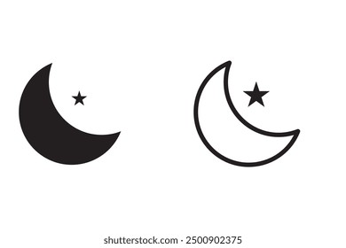 Moon shapes - different vector phases of the moon.