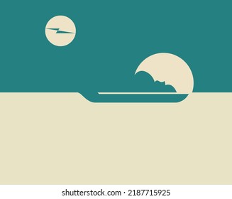 Moda con formas aisladas en fondo oscuro y claro - ilustración vectorial