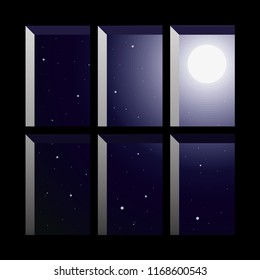 Moon shines in the window