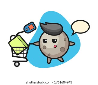 Moon with a shopping cart