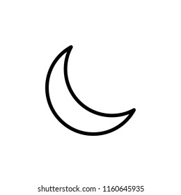 moon sign icon. Element of weather sign for mobile concept and web apps icon. Thin line icon for website design and development, app development