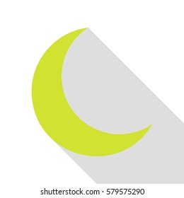 Moon sign illustration. Pear icon with flat style shadow path.