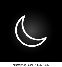 moon sign neon icon. Elements of weather set. Simple icon for websites, web design, mobile app, info graphics