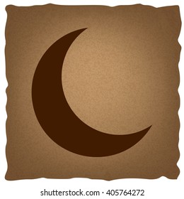 Moon sign. Vintage effect
