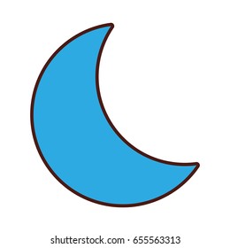 moon silhouette isolated icon