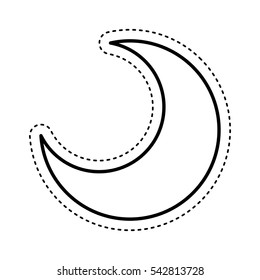 moon silhouette isolated icon vector illustration design
