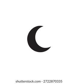 Mond Silhouette Vektor flache Illustration Design.