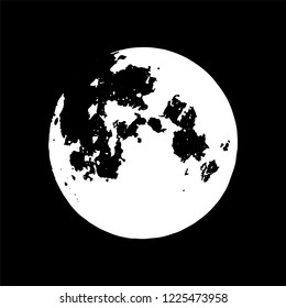 Moon Silhouette Vector Icon Symbol Illustration