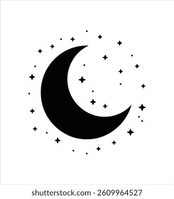 Moon Silhouettes Vector: Celestial and Cosmic Art
