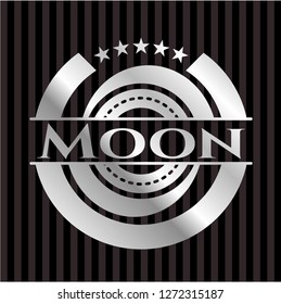 Moon silvery shiny badge