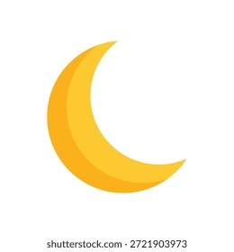 Moon simple flat vector icon design on a white background