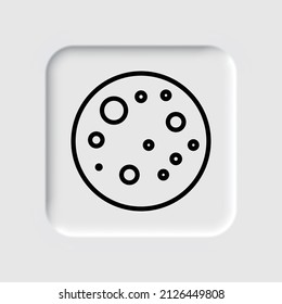 Icono simple de la luna. Diseño plano. Diseño de neutralismo.ai