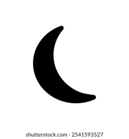Moon simple icon vector. Flat design. White background.ai