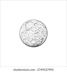 Moon sketch outline drawing artwork illustration	
