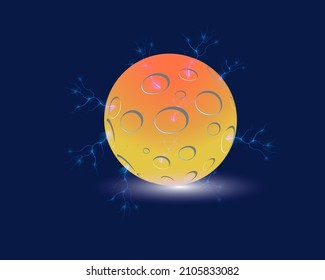 The moon in the sky