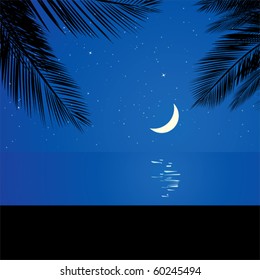 Moon and sky.