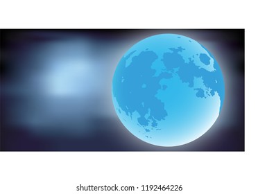 Moon in the sky at night