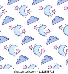 moon sky with stars and cloud background