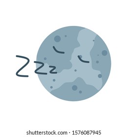 moon sleep cartoon vector art