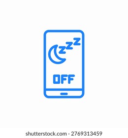 moon sleep off icon sign vector