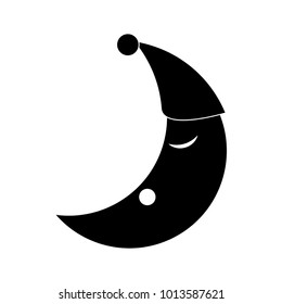 Moon sleeping cartoon