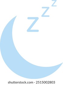 moon sleeping icon. sleeping person icon. people fell asleep sign. Sleep Icon. Sleeping, zzz or slumber in thought. Sleeping time icon