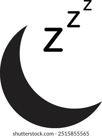 moon sleeping icon. sleeping person icon. people fell asleep sign. Sleep Icon. Sleeping, zzz or slumber in thought. Sleeping time icon