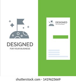 Moon, Slow, Space Grey Logo Design and Business Card Template