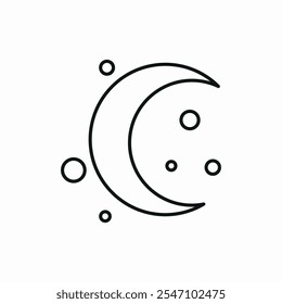 moon solar system star icon vector