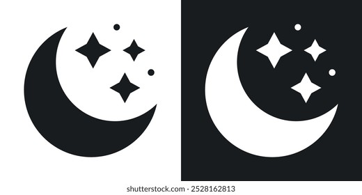 Moon solid vector icon pack