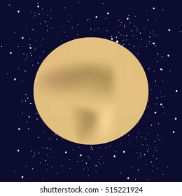  moon and space background. Vector illustration