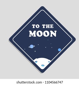 To The Moon Space Background Vector Image
