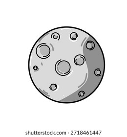 Moon space bright solar system 