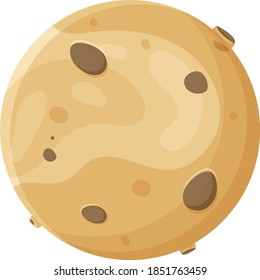 moon space children's illustration colorful