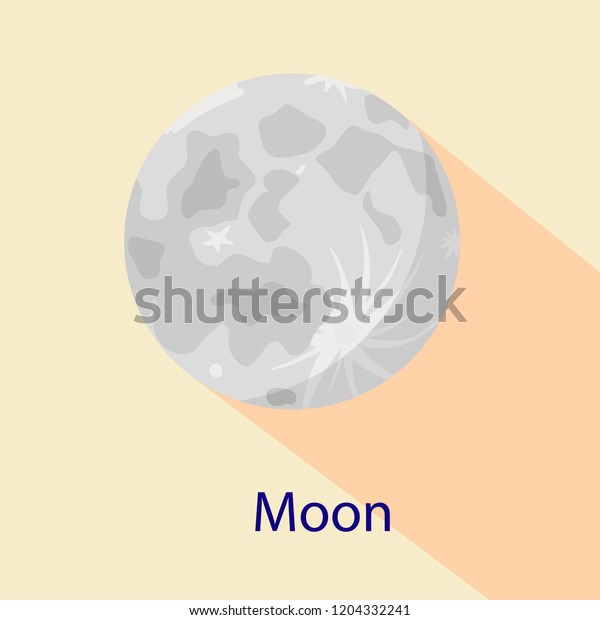 Moon space icon. Flat illustration of moon space\
vector icon for web\
design