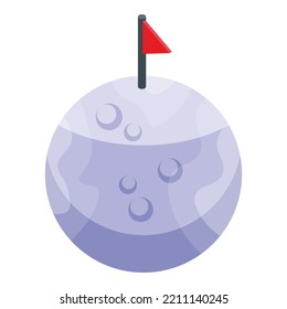 Moon space icon isometric vector. Planet star. Spaceman sky