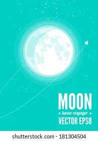 Moon and spacecraft