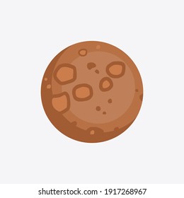 Moon Spacescape Illustration Vector, suitable for cover or contents of children's reading books or fairy tale books. etc