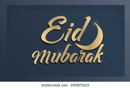 Moon Special eid mubarak with dark background