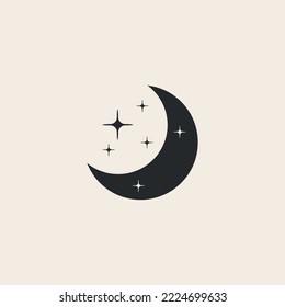 diseño de imagen vectorial de estrella lunar
