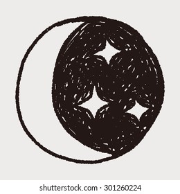 moon star doodle