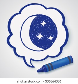 moon star doodle