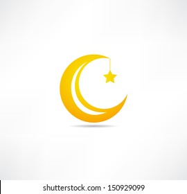 Moon and star icon