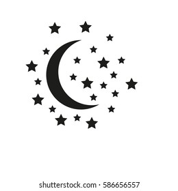 Moon Star Icon Stock Vector (Royalty Free) 586656557 | Shutterstock